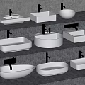 Modern wash basin wash basin counter basin round table basin faucet wash basin 3d model