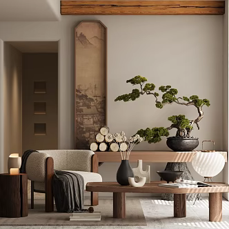 Quiet Ancient Single Sofa Ancient Style Leisure Chair Single Chair Ancient Style Piece Ancient Style Ornaments Combination 3d model