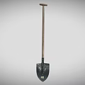 Durable Hardware Tool Shovel With Metal Blade And Wooden Handle For Construction And Gardening Use