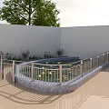 Large Curved Indoor Aquarium Featuring Koi Fish Lily Pads and Green Plants