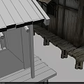 Traditional Wooden Houses With Different Roof Designs Wooden Structures Stairs And Platforms