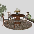 Wooden Lounge Chair With Gray Cushion In Indoor Area With Green Plants And Round Rug