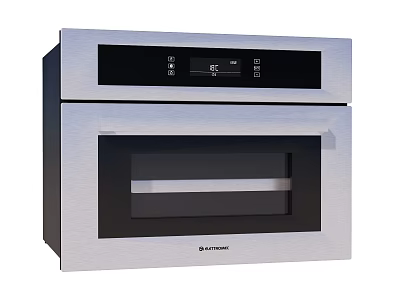 Modern Stainless Steel Wine Cooler With Glass Door And Digital 3d model
