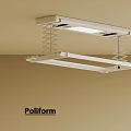 Poliform Suspended Drying Rack With Spring Structure And Ceiling Installation