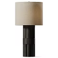 Modern Table Lamp With Wooden Base And Fabric Shade For Home Interior Decor