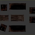 Classic Wooden Sofa And Coffee Table Set With Carved Details Dark Colored Furniture