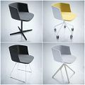 Modern Leisure Chair Collection With Multicolor Seats And Angled Leg Designs