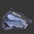 Natural Blue Granite Wood Stone Decorative Material With Wooden Base And Crushed Edges