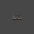 Vintage Rusty Classic Car With Broken Windshield Open Hood And Weathered Body