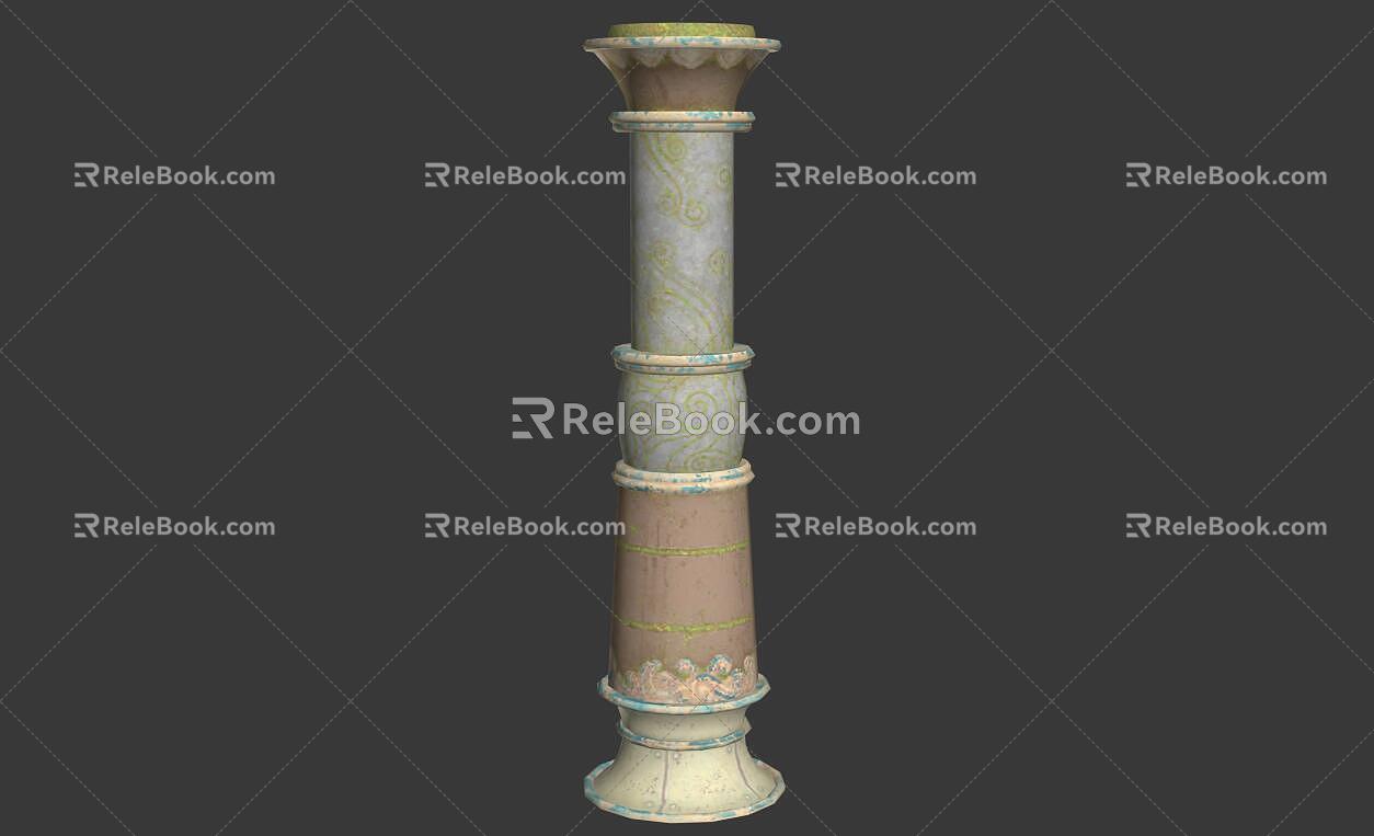 Chinese pillar 3d model