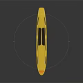 Yellow Paddle Board Design With Black Stripes And Modern Water Sports Features