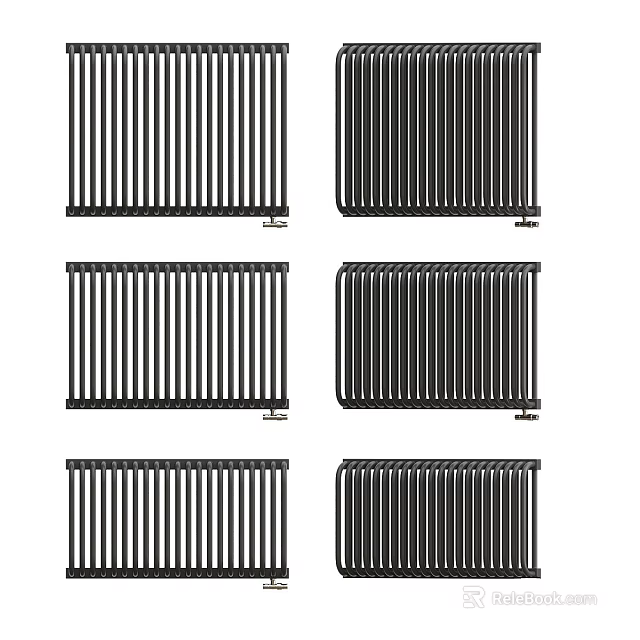 Black Radiators With Various Designs And Home Heating Solutions For Interiors 3d model 