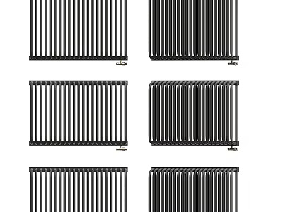 Black Radiators With Various Designs And Home Heating Solutions For Interiors 3d model