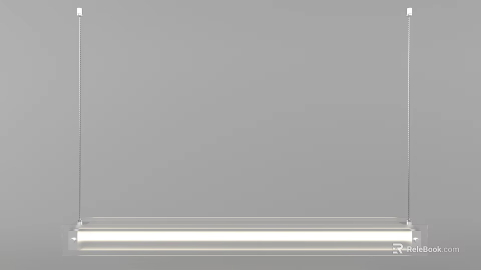Modern Linear Chandelier With Sleek Metal Frame For Contemporary Living Space 3d model 
