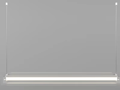 Modern Linear Chandelier With Sleek Metal Frame For Contemporary Living Space 3d model