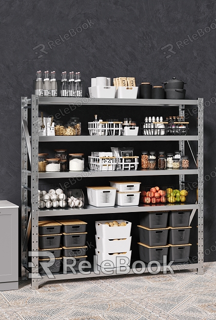 Modern shelf stainless steel shelf model