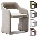 Modern Upholstered Accent Chair With Curved Armrests And Multiple Color Options For Home Decor