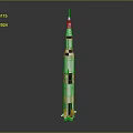 Cosmic Space Rocket Model With Detailed Aerodynamic Structure For Aerospace Exploration