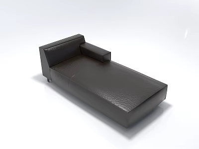 Sleek Modern Black Leather Unique Shaped Sofa With Contemporary Design And Smooth Lines 3d model
