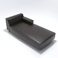 Sleek Modern Black Leather Unique Shaped Sofa With Contemporary Design And Smooth Lines