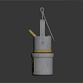 Metal Daily Electrical Appliance With Handle And Yellow Label Simple Design