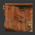 Vintage Wooden Desk With Four Drawers And Natural Wood Grain Surface