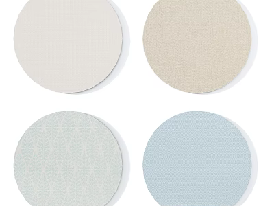 Modern Round Rugs with Neutral Pastel Tones Geometric Striped Patterns for Home Decor 3d model