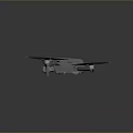 Modern Gray Quadcopter Drone With Orange Tipped Propellers And Sleek Design