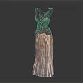 Elegant Brown Corset Top Paired With Beige Pleated Skirt Fashion Outfit