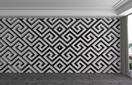 Modern background wall 3d model