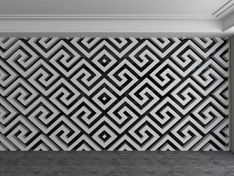Modern background wall 3d model
