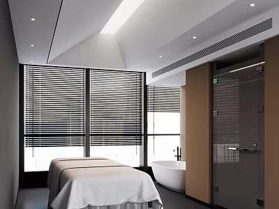 Modern spa massage therapy room 3d model