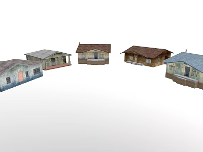 Small house single building bungalow shop residential tavern 3d model