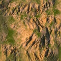 Natural Garden Landscape With Rolling Hills And Lush Green Vegetation