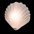 Elegant Scallop Shaped Floor Lamp With Pleated Texture Shade Warm Light And Metal Base Design