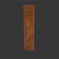 Decorative Wooden Partition With Intricate Carved Patterns Warm Brown Tone For Interior Decoration