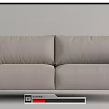 modern double sofa fabric double sofa 3d model