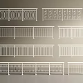 White Railings Featuring Various Decorative Patterns And Different Design Styles