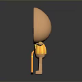 Egg Shaped Game and Movie Character With Glasses Smiling Face Yellow Bow Tie and Cane