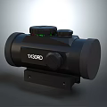 Tactical Weapon Scope 1X30RD High Performance Black Design With Adjustable Dials 3d model