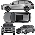 Silver SUV Car With Front Grille Design And Side Profile Exterior Features