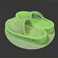 Soft Pink Fluffy Slippers with White Sole and Decorative Logo Design