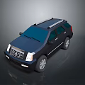 Dark Colored SUV With Roof Rack And Modern Front Grille Design