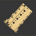 Golden Metal Wheel Rim Component For Car Tire With Holes And Shiny Finish