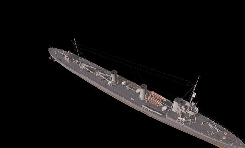 modern warship battleship destroyer 3d model