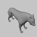 Fierce Black Wolf Game Movie Character With Red Eyes And Sharp Teeth