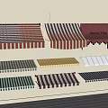 Colorful Striped Awnings with Various Patterns Including Angelina Design