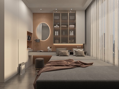 Modern Tatami Bedroom 3d model