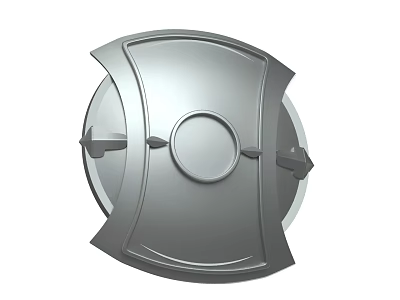 Modern Metallic Wall Light With Curved Structure And Circular Center Design 3d model
