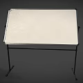 Office Furniture Mobile Whiteboard Stand With Double Writing Surfaces And Sturdy Metal Frame